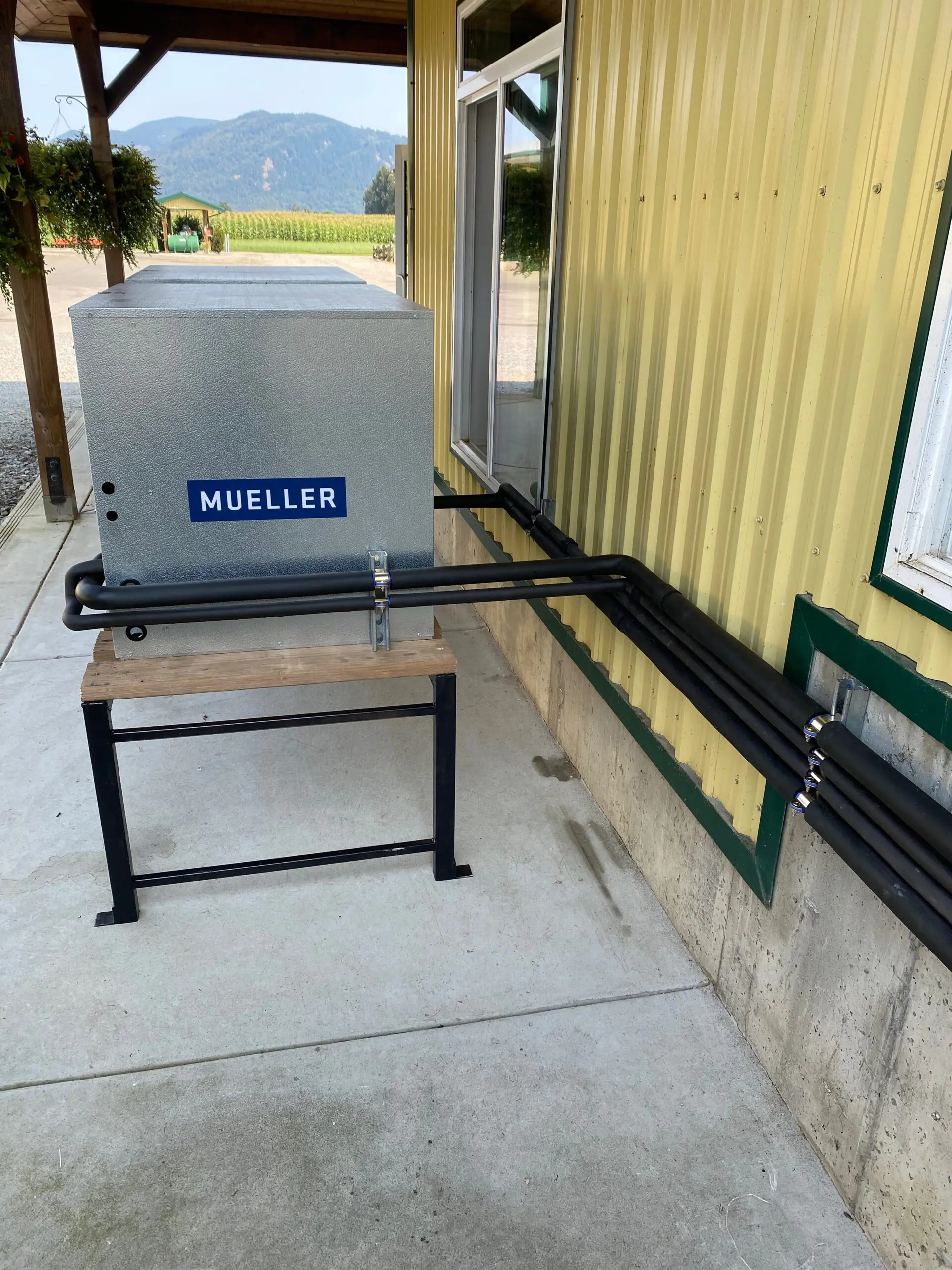 Mueller refrigeration condensing unit installed at poultry facility