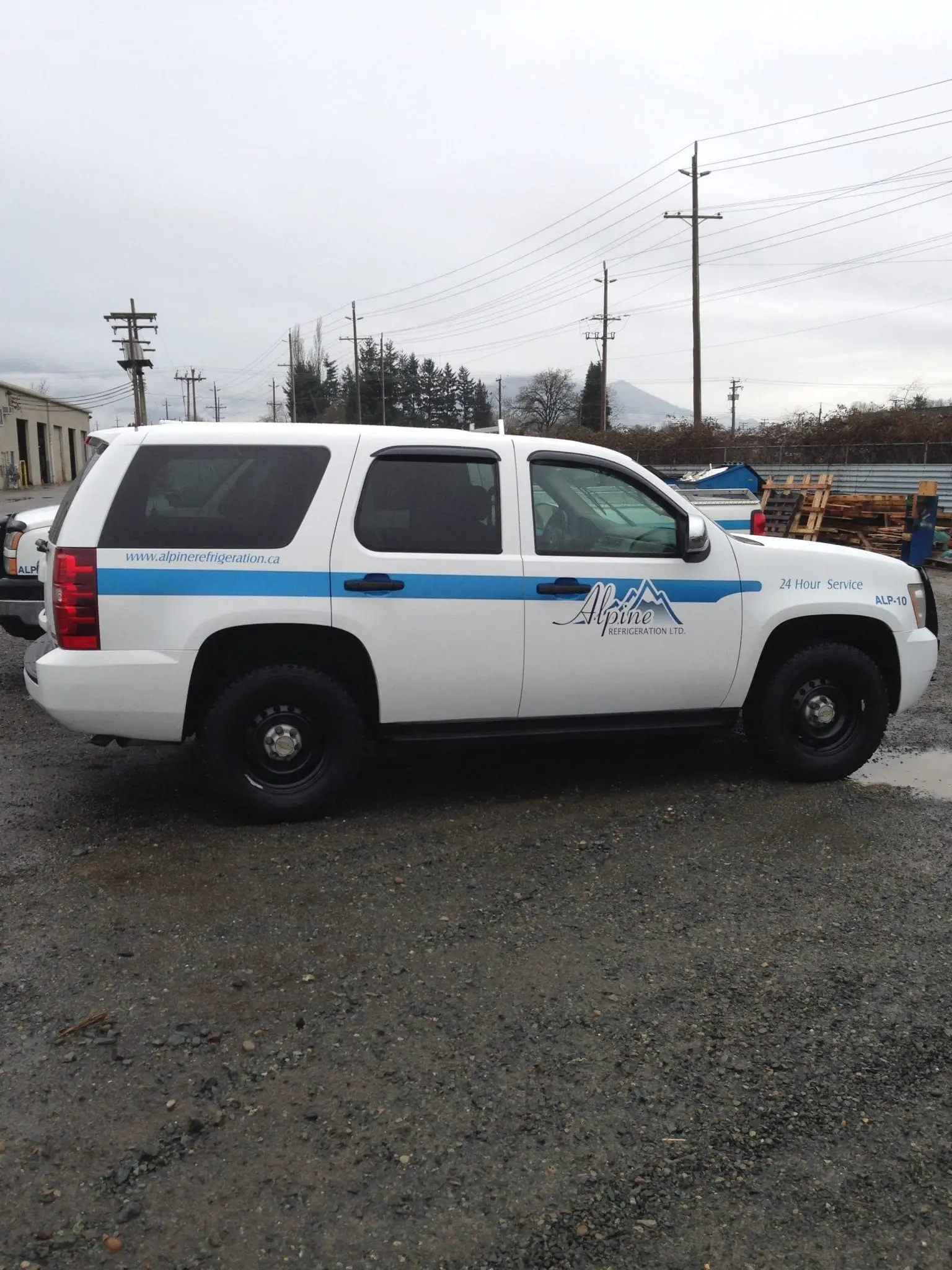 Alpine Refrigeration Chevrolet Tahoe SUV fleet vehicle for service calls