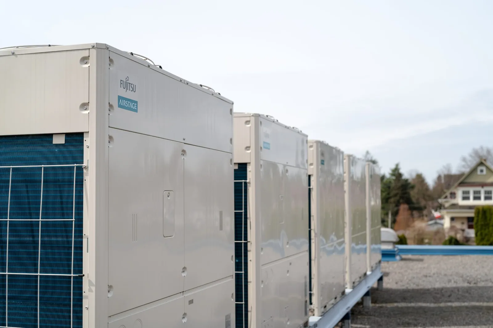 Fujitsu Airstage commercial HVAC rooftop unit professionally installed