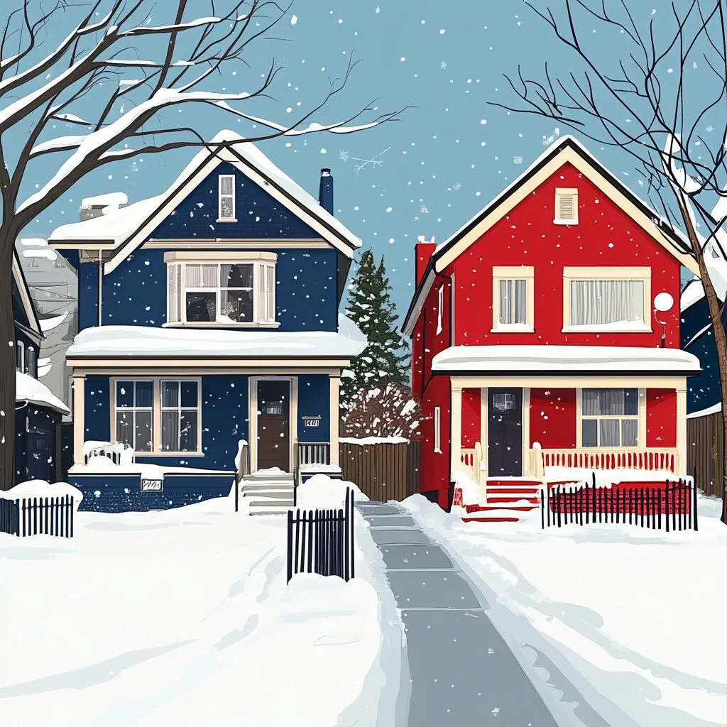 Stylized illustration of rooftop energy and HVAC system efficiency Alpine Refrigeration