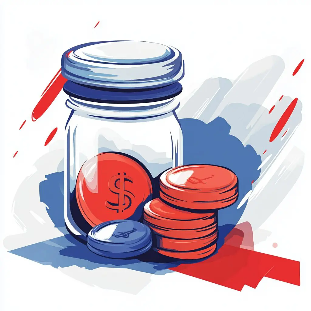 Illustration of coin jar representing HVAC energy cost savings Alpine Refrigeration Fraser Valley