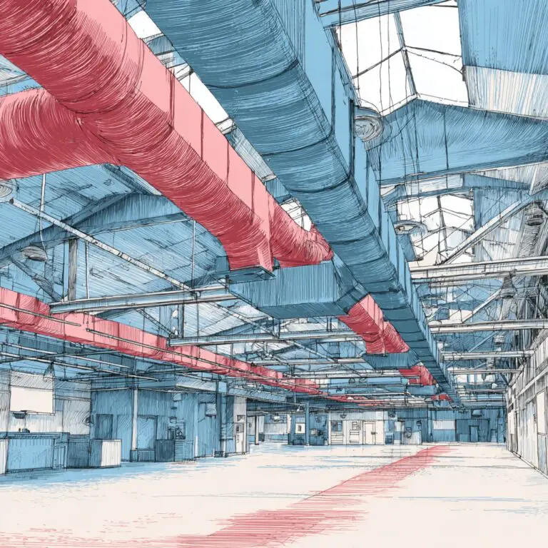 Commercial HVAC ductwork installation tempered air system Fraser Valley Alpine Refrigeration